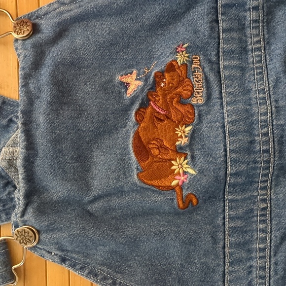 Vintage Scooby Doo Girls Overalls Jean Denim Dress, Cartoon Network, Size 6X - Picture 2 of 7